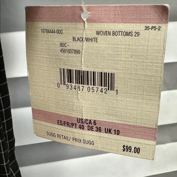 Anne Klein Women's Black Checkered Trousers - Picture 3 of 10